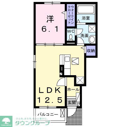 ルミナス・エイト(1LDK/1階)の間取り写真