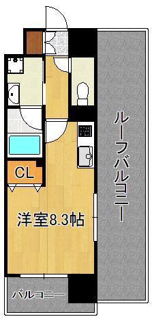 デザイナーズ ざ・片野(ワンルーム/12階)の間取り写真