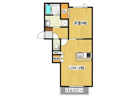 JR石北本線 北見駅 徒歩27分 3階建 築8年(1LDK/3階)の間取り写真