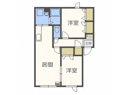 CASA VERDE(2LDK/2階)の間取り写真