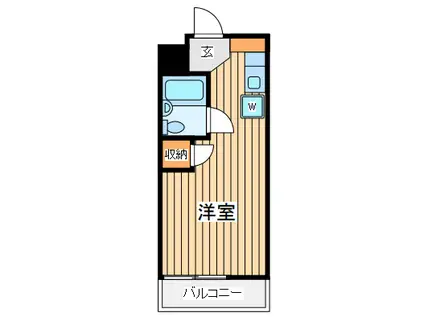 メゾン飯嶋(ワンルーム/2階)の間取り写真