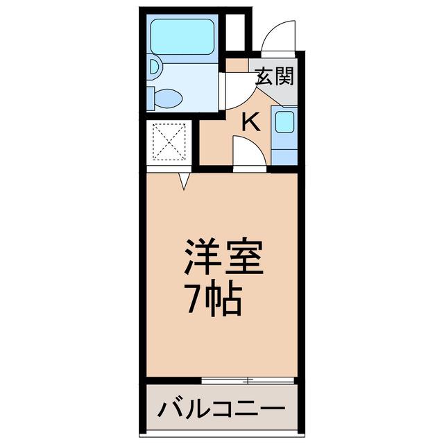 シャルマンフジ湊北町弐番館(1K/4階)の間取り写真