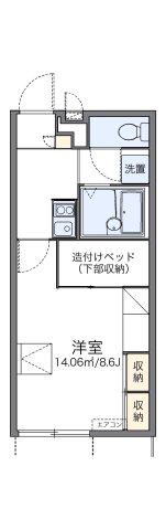 レオパレス平針黒石(1K/1階)の間取り写真
