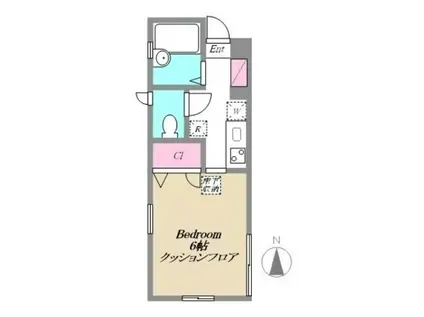 ラシーヌ(1K/1階)の間取り写真