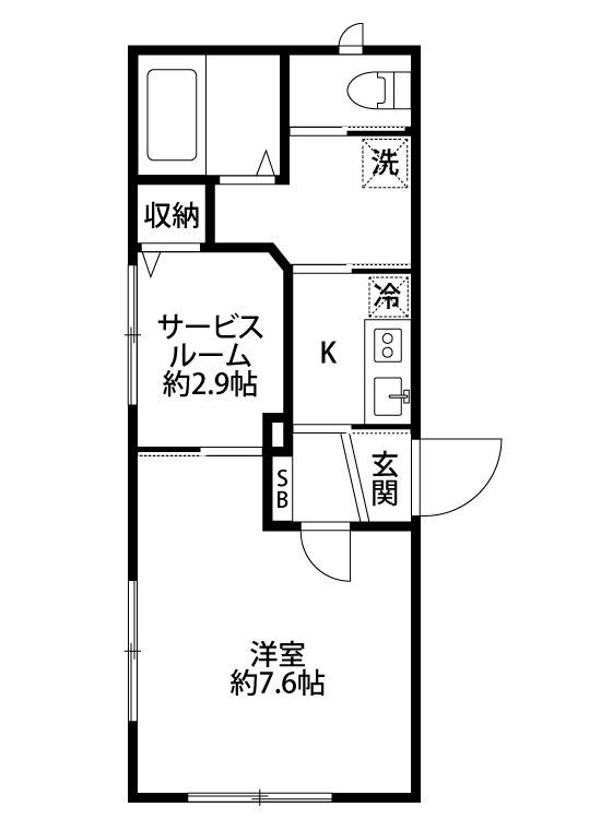 コート・デコ(1LDK/1階)の間取り写真
