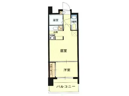 エステート・モア シャトー薬院(1LDK/15階)の間取り写真