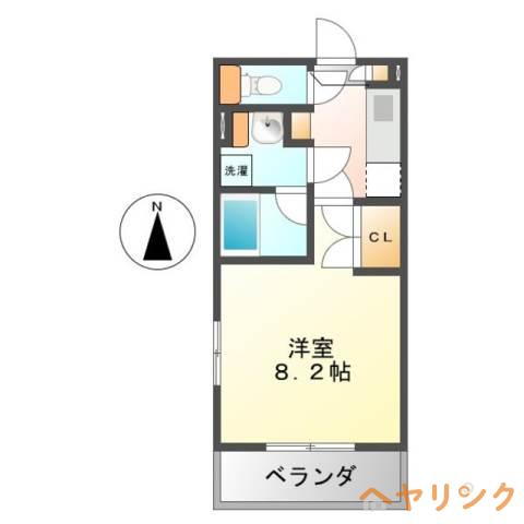 タウンライフ藤が丘東(1K/3階)の間取り写真