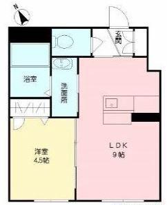 703HOUSEウエスト大濠(1LDK/1階)の間取り写真