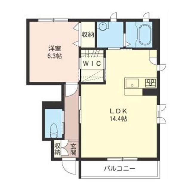 メゾン ルミエール(1LDK/1階)の間取り写真