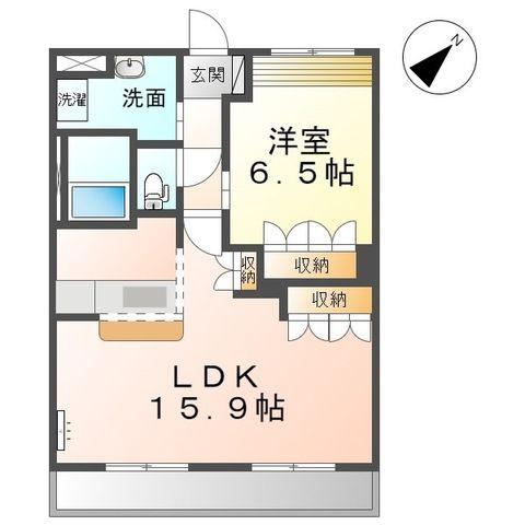 S・GREEN・HILLII(1LDK/2階)の間取り写真