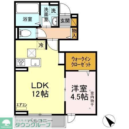 ルーチェ(1LDK/1階)の間取り写真
