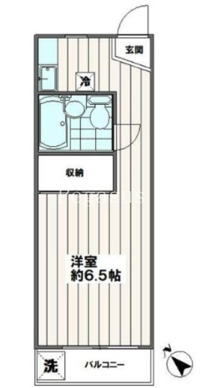 クリエイティブSASE(1K/1階)の間取り写真