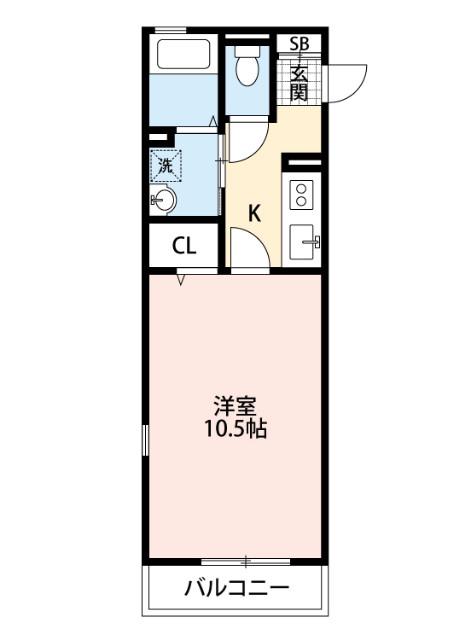 パセオ寿(1K/1階)の間取り写真