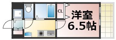 サンアーク深江橋(1K/9階)の間取り写真