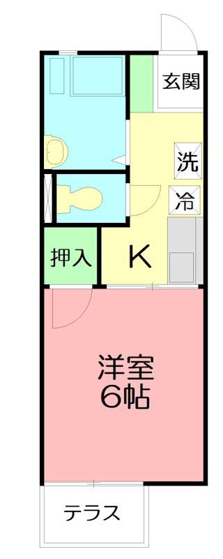 アーバンライフ(1K/1階)の間取り写真