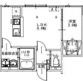 KEIAI RESIDENCE 元山II(1LDK/3階)の間取り写真