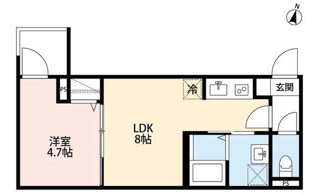 つばめハウス市川(1LDK/3階)の間取り写真
