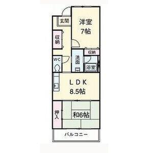 スエルテ菊住(2LDK/4階)の間取り写真