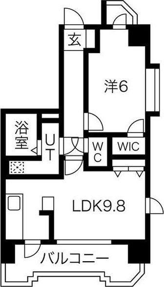 サンヴァーリオ新田駅前VI(1LDK/4階)の間取り写真