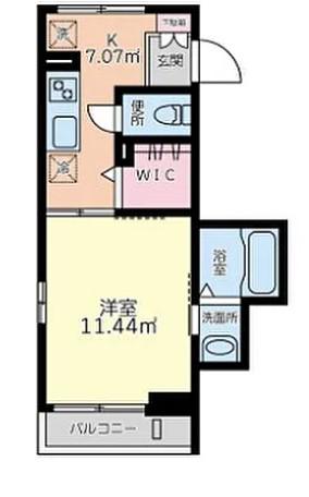 パルテール(1K/2階)の間取り写真