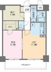 シャンティ住吉(1SLDK/3階)の間取り写真