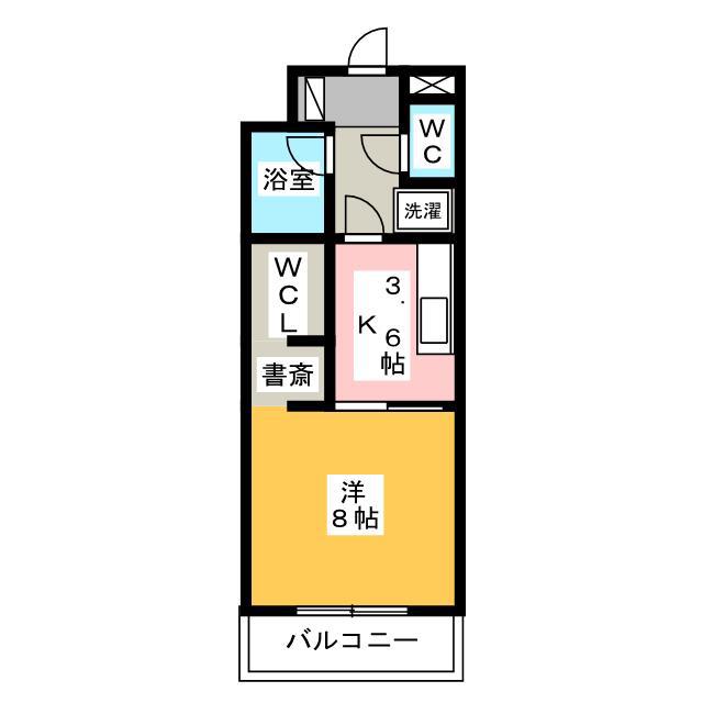 あぷと長坂(1K/3階)の間取り写真