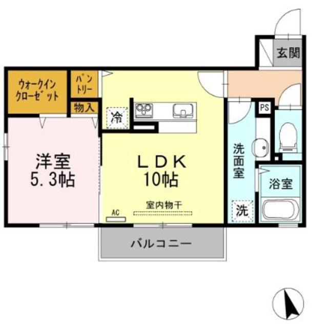 エテルノ(1LDK/3階)の間取り写真