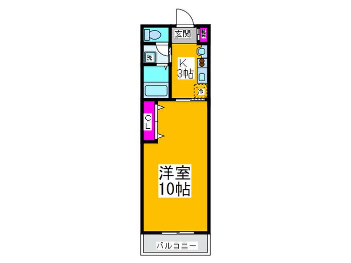 ウインドバリー一番館(1K/3階)の間取り写真