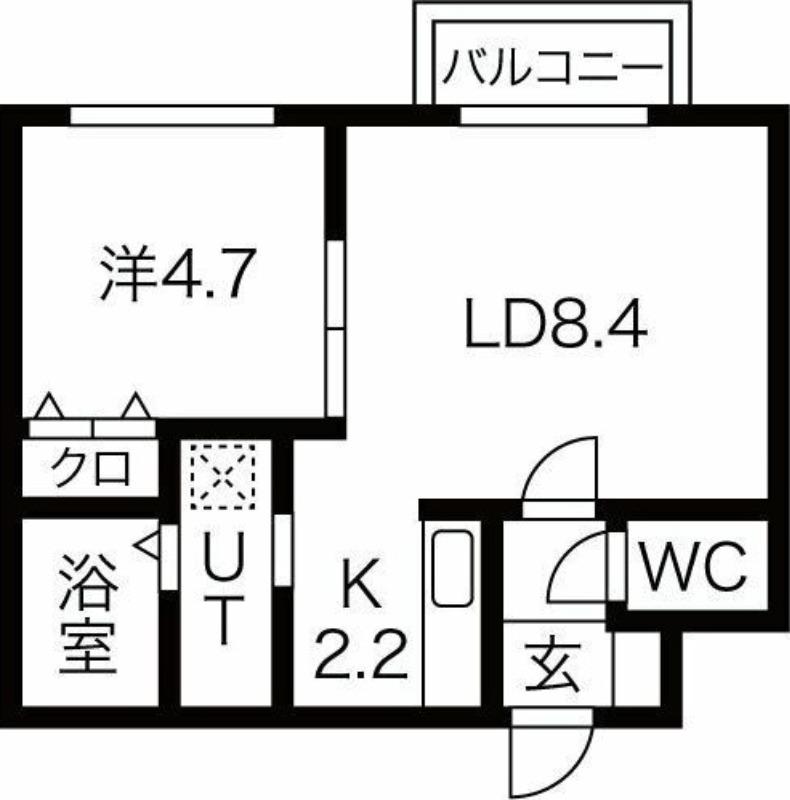 MTガーデン山の手(1LDK/3階)の間取り写真