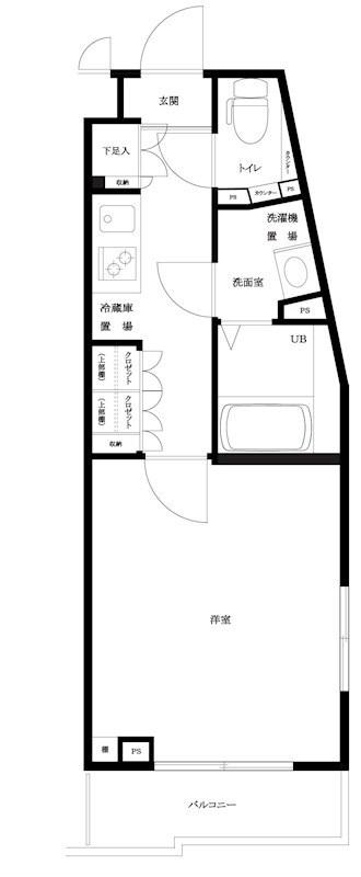 ルーブル小竹向原参番館(1K/4階)の間取り写真