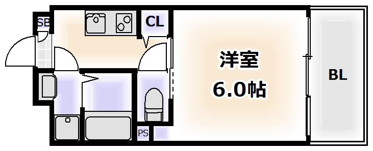 SUMMIT(1K/2階)の間取り写真