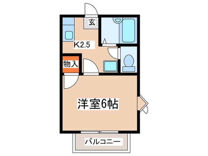 チェリーハイツ(1K/2階)の間取り写真