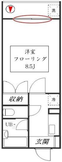コーポ山吹(1K/2階)の間取り写真