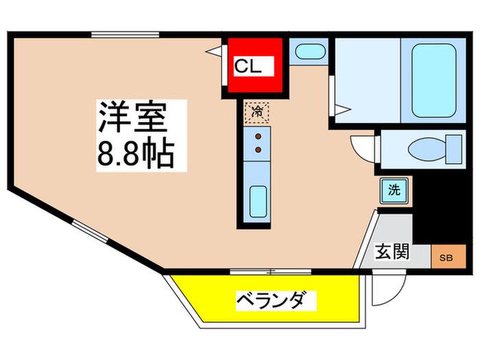 NASIC宝塚HILLS(ワンルーム/2階)の間取り写真
