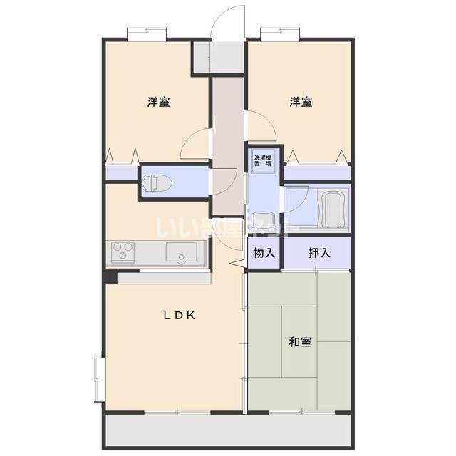 ピースアベニュー192(3LDK/7階)の間取り写真