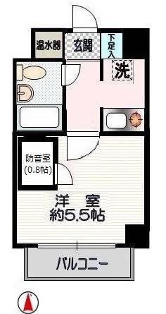 クリオ鶴ヶ峰壱番館(1K/3階)の間取り写真