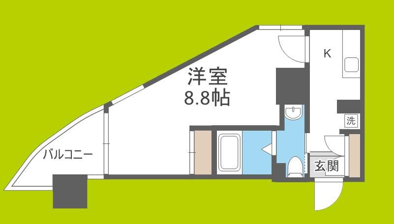 セレニテ本町グランデ(1K/11階)の間取り写真