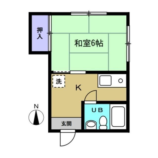 エクセレンス伊藤(1K/1階)の間取り写真