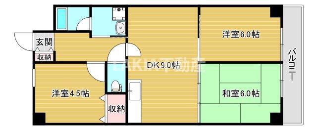 コープシティ公園南(3DK/1階)の間取り写真
