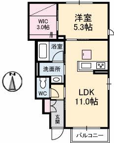 シャ一メゾン桑ノ山(1LDK/1階)の間取り写真