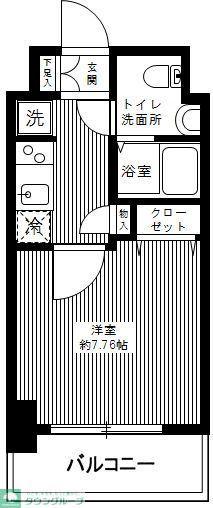 アイル東京向島弐番館(1K/1階)の間取り写真