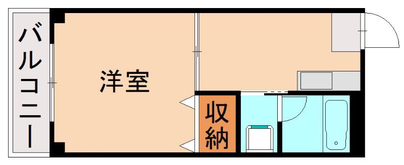 ヤングメゾン(1K/4階)の間取り写真