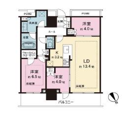 THE TOWER JUJO(3LDK/33階)の間取り写真