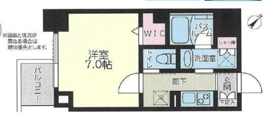ARCOBALENO TOGOSHIGINZA(1K/3階)の間取り写真