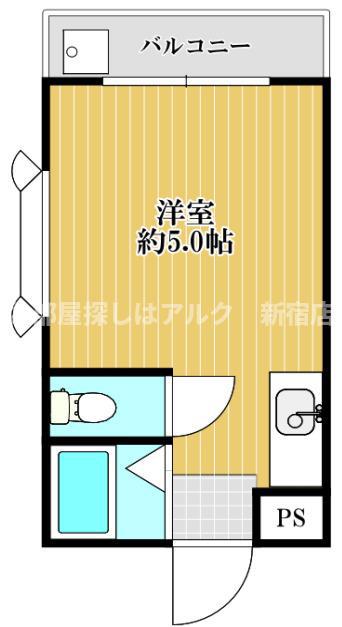 MAYFLOWER MANSION(ワンルーム/2階)の間取り写真