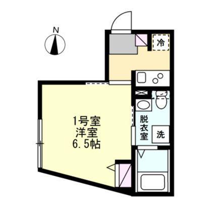 ベイルームウィル中山(1K/3階)の間取り写真