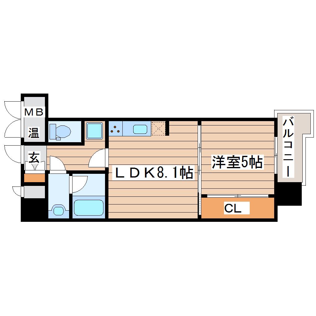COSMO CITY(1LDK/6階)の間取り写真