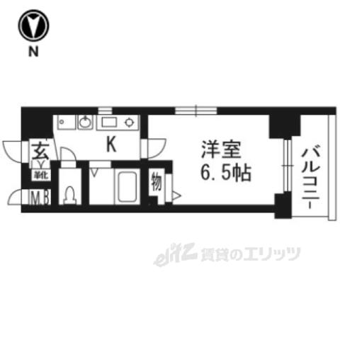 エステムプラザ京都烏丸五条(1K/7階)の間取り写真