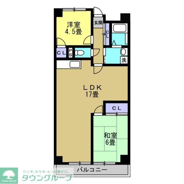 サンシティ前橋(3LDK/6階)の間取り写真