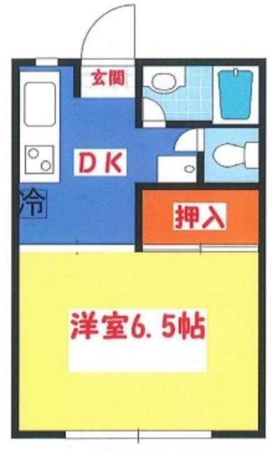 グリーンパーク武政(1DK/2階)の間取り写真